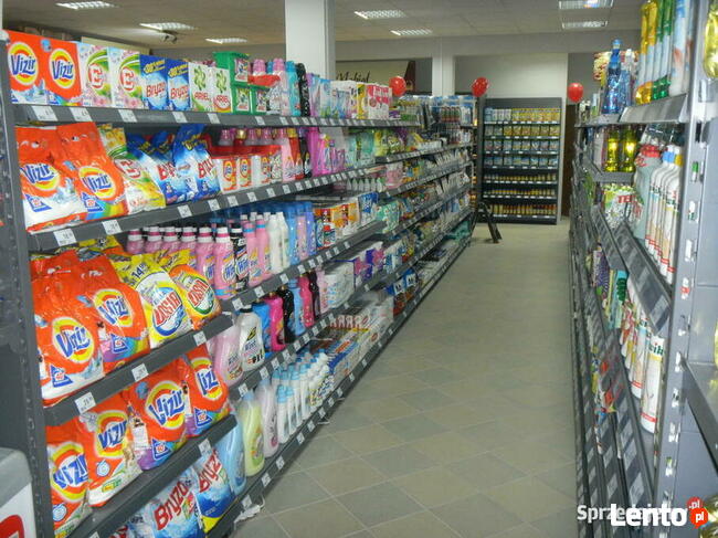 Regał środkowy przyścienny sklepowy metalowy grafit antracyt