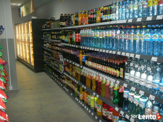 Regał środkowy przyścienny sklepowy metalowy grafit antracyt