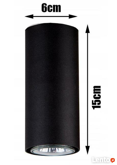 LAMPA WISZĄCA SUFITOWA ŻYRANDOL TUBA metalowa Czarna