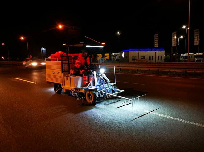 Oznakowanie Poziome grubowarstwowe, malowanie linii pasów