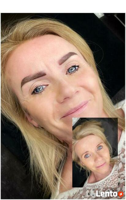 Modelki makijaż permanentny brwi