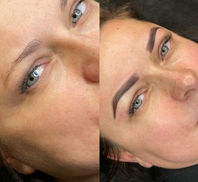 Modelki makijaż permanentny brwi