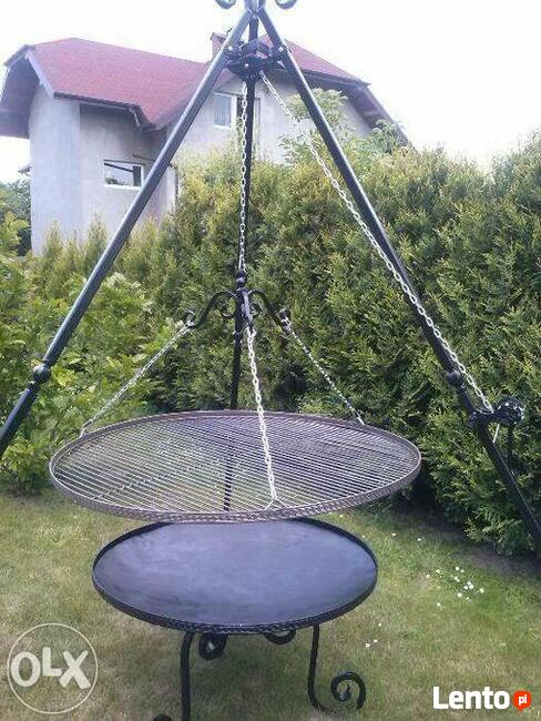 Grill kuty, ogniskowy ruszt 120 cm nogi 260cm.