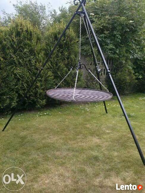 Grill kuty, ogniskowy ruszt 120 cm nogi 260cm.