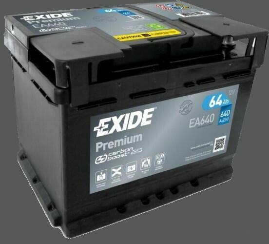 Akumulator 64Ah 640A Exide Premium PRAWY PLUS