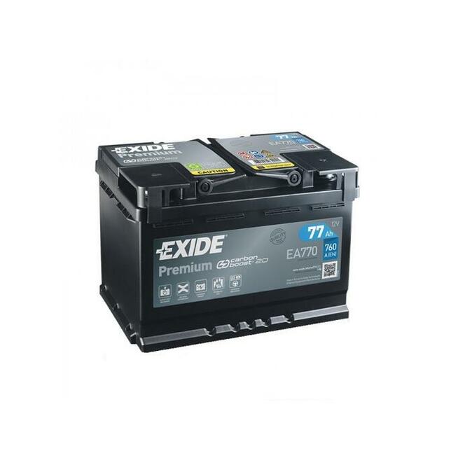 Akumulator 77Ah 760A Exide Premium PRAWY PLUS
