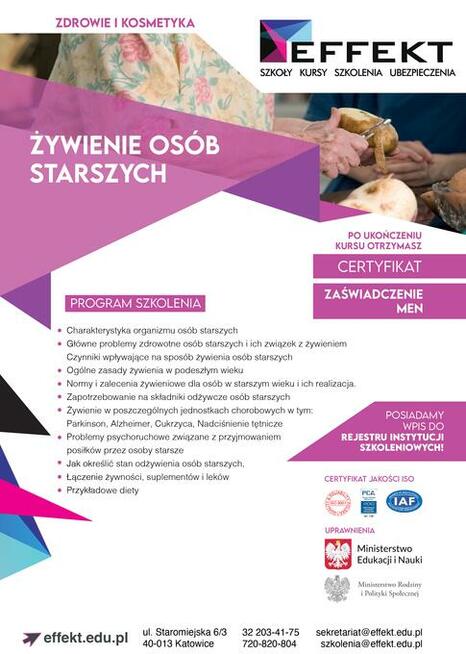Kurs Żywienie Osób Starszych