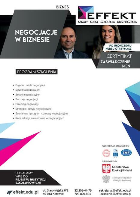 Kurs Negocjacje w Biznesie