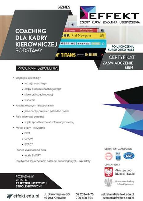 Podstawy Coachingu dla Kadry Kierowniczej