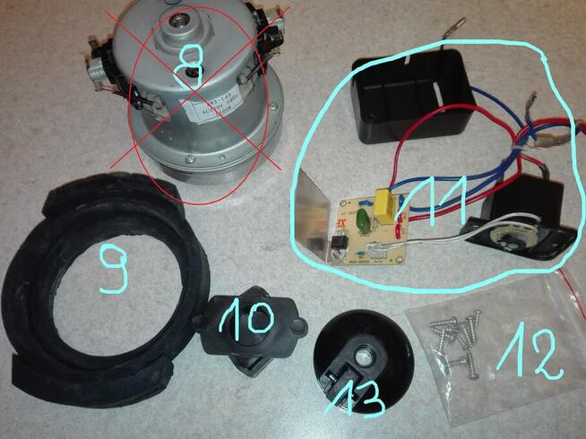 Odkurzacz ŁUCZNIK VC-16 1400W-1600W / części