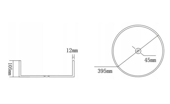 UMYWALKA szklana NABLATOWA okrągła 40x40 cm Glamour
