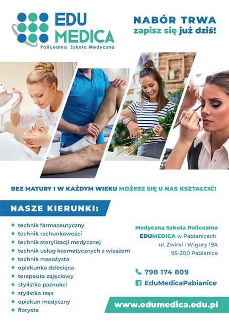 Nabór trwa cały czas - Szkoła Policealna w Pabianicach