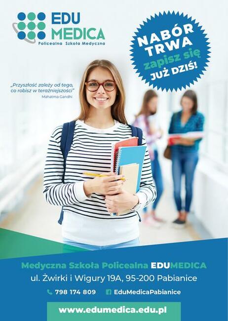 Nabór trwa cały czas - Szkoła Policealna w Pabianicach