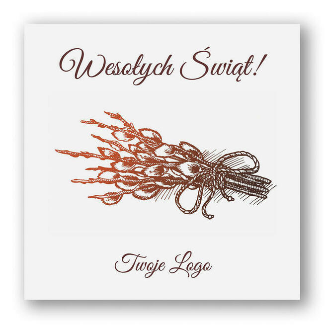 Firmowe kartki świąteczne na Wielkanoc z logo