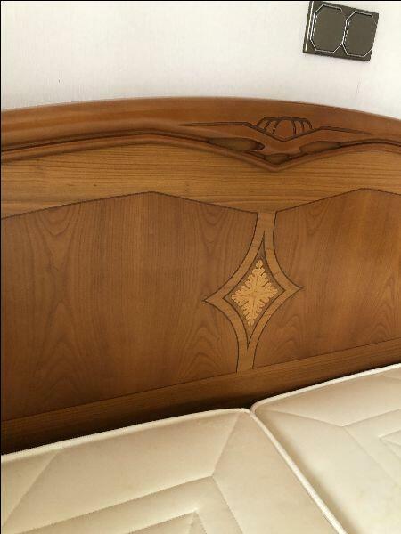 Sypialnia włoska naturalne drewno kompletna, szafa łóżko