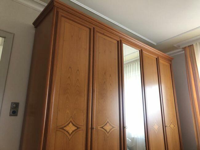 Sypialnia włoska naturalne drewno kompletna, szafa łóżko