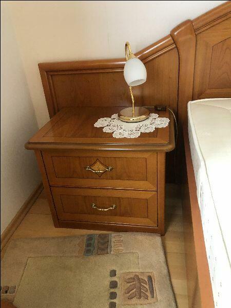 Sypialnia włoska naturalne drewno kompletna, szafa łóżko