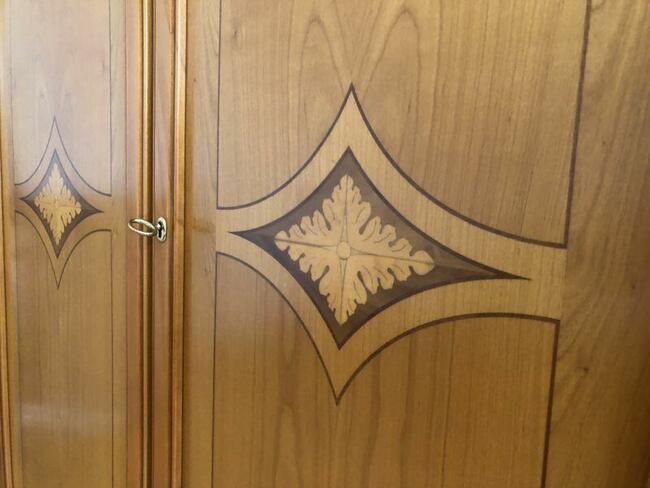 Sypialnia włoska naturalne drewno kompletna, szafa łóżko