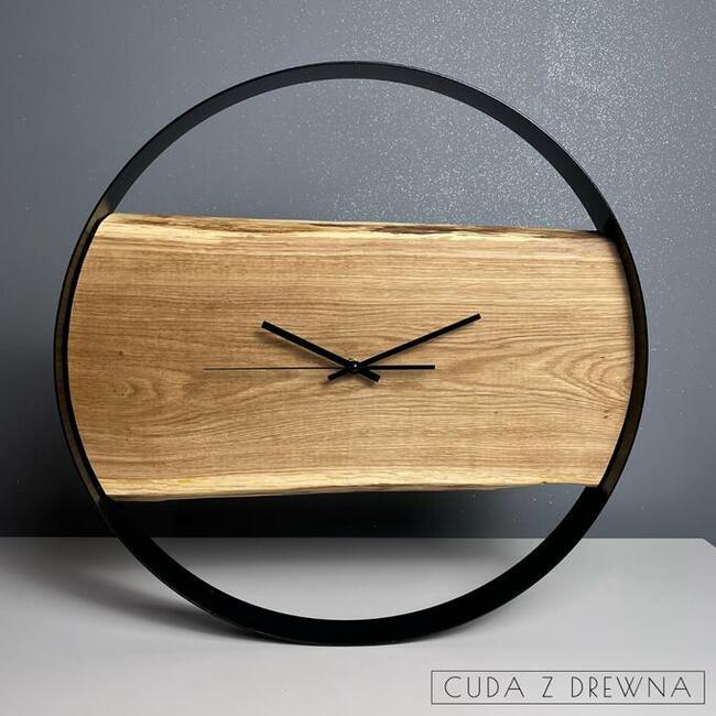 Duży drewniany zegar ścienny na zamówienie