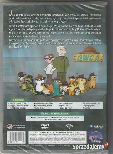 Fineasz i Ferb Agent zwierzak DVD