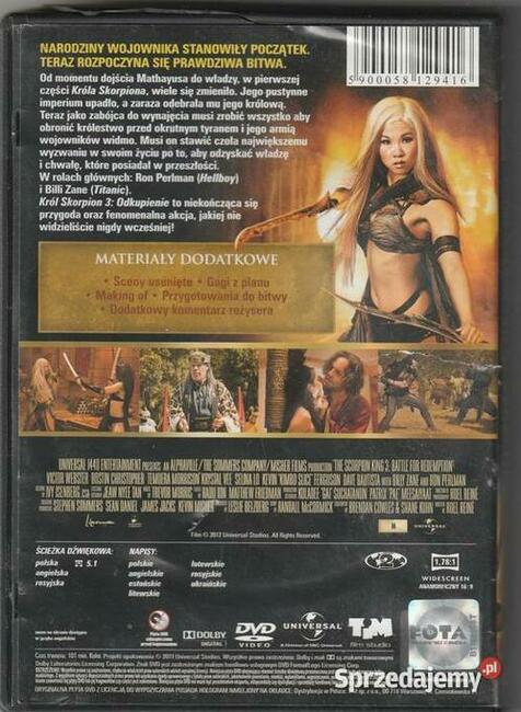 KRÓL SKORPION 3 ODKUPIENIE DVD