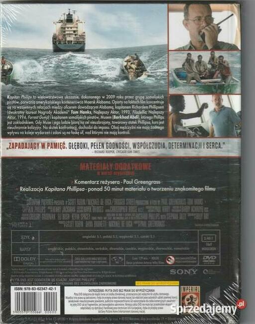 Kapitan Phillips Tom Hanks, DVD