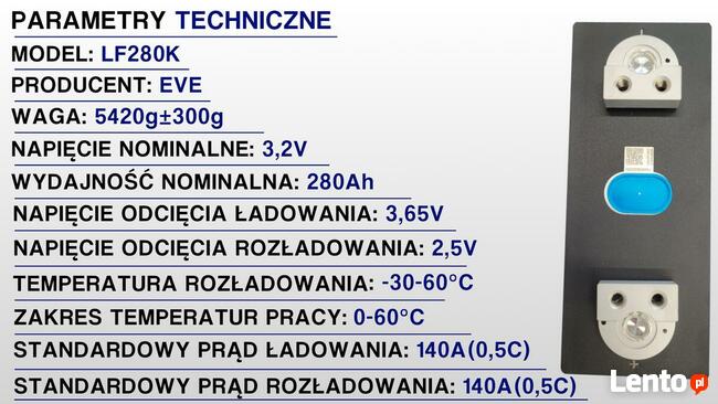 Ogniwa LiFePo4 nowe z faktura 280Ah dostępne akumulator