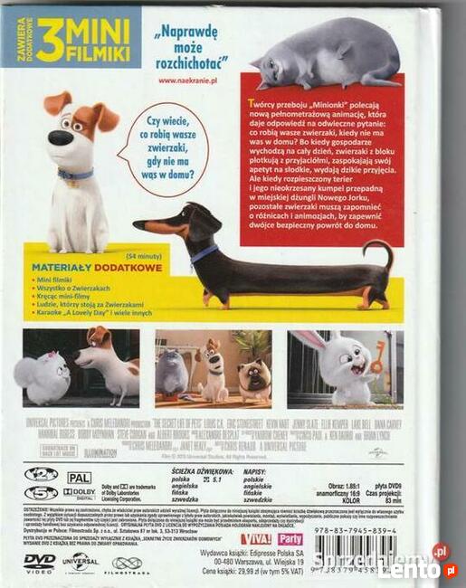 Sekretne życie zwierzaków domowych DVD