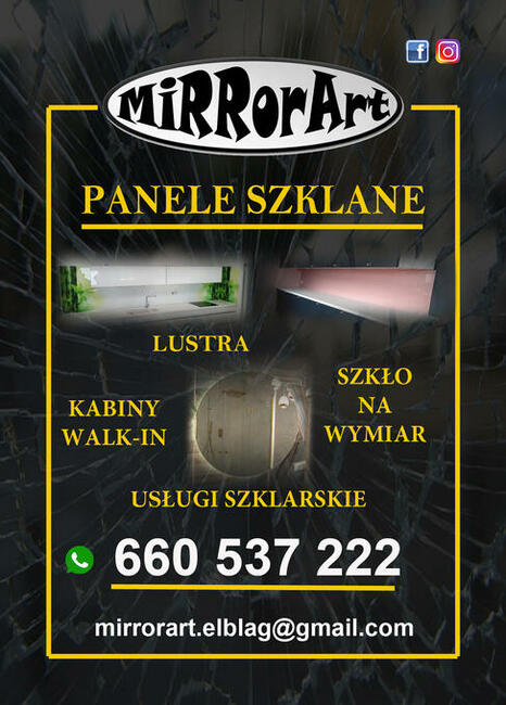 Panele szklane Lustra