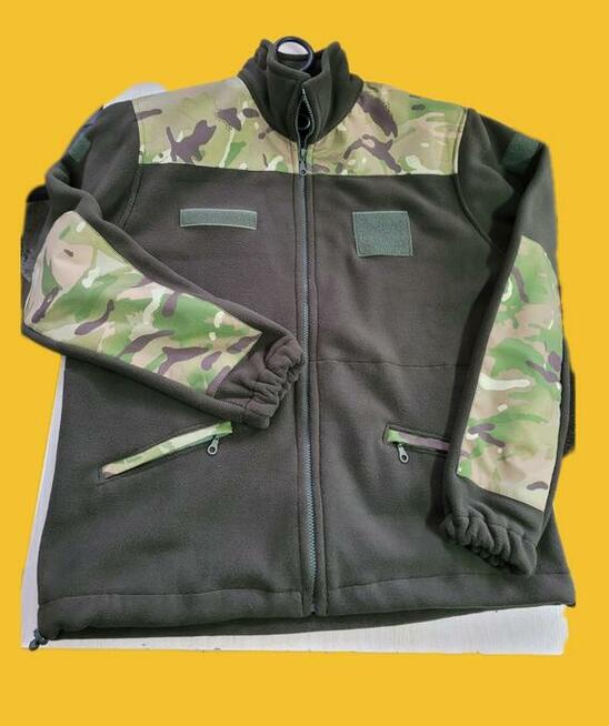 Polar wojskowy czarny + wzmocnienia w kamuflażu wz.93