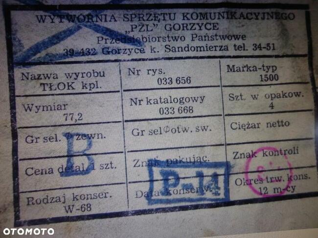 NOWE TŁOKI POLONEZ 1500 I SZLIF 77.2