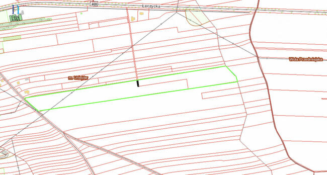 Działka rolna Uniejów, Polna