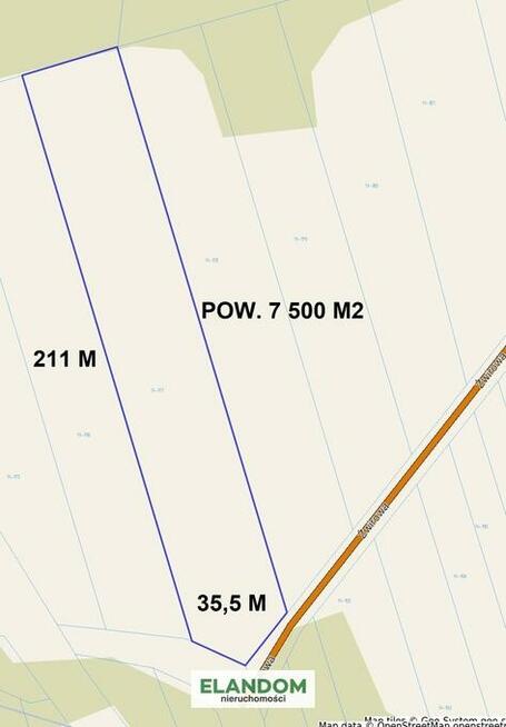 Działka rolna blisko drogi asfaltowej