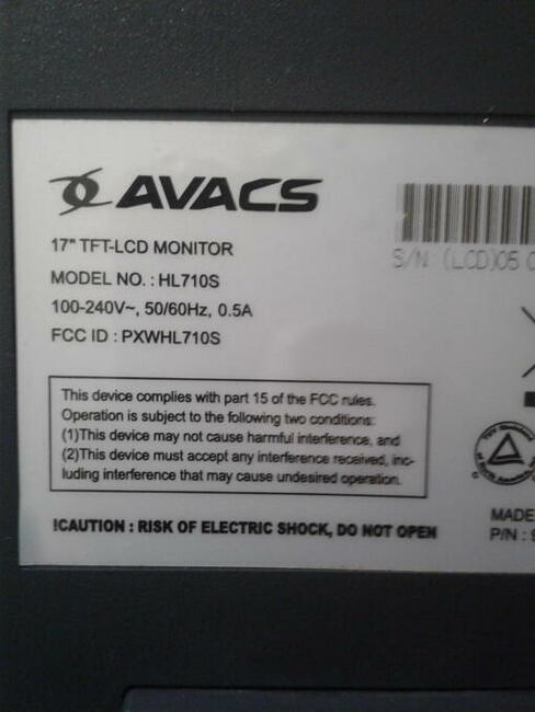 Monitor cały sprawny