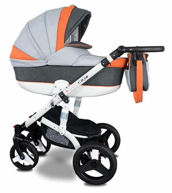 NOWY Wózek Dziecięcy CR7 4w1 Fotelik Samochodowy BAZA ISOFIX