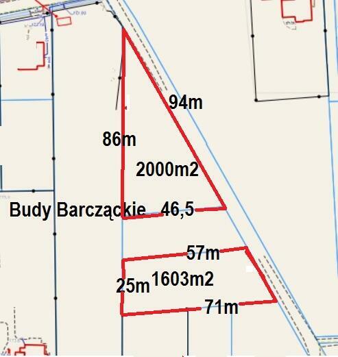 Działki Budy Barcząckie, 90-140zł/m2