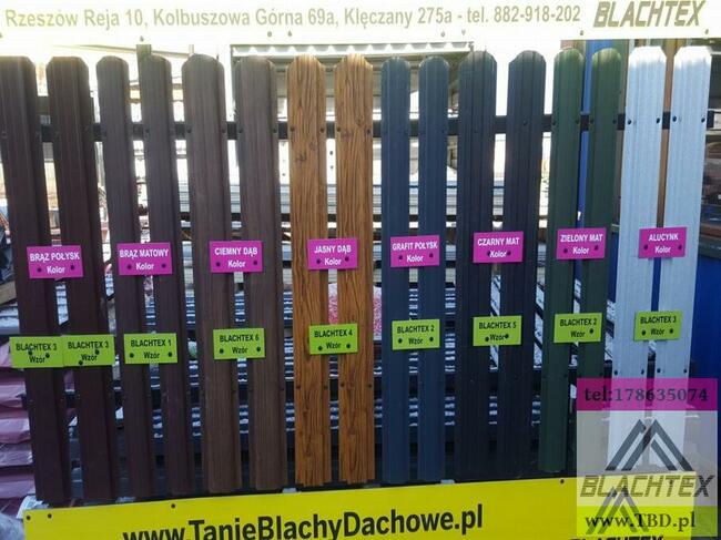 TANIE sztachety metalowe na ogrodzenie 2 II gat Blachtex