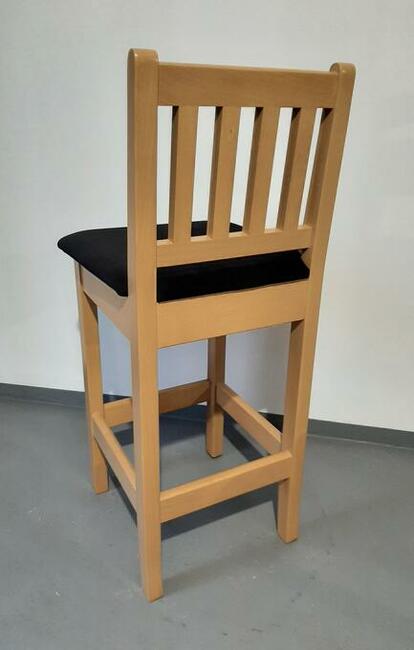 drewniany hoker kuchenny H11 krzesło barowe do kuchni h60cm