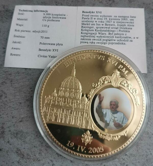 PAPIEŻ Jan Paweł II Benedykt XVI Leo XIII Pius IX CERTYFIKAT