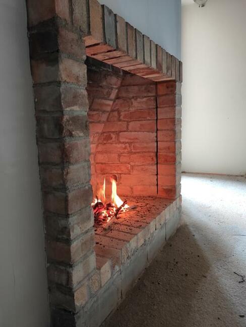 Palenisko otwarte z cegły kominek otwarty zdun mazowieckie