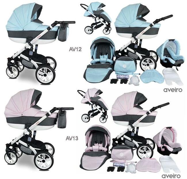 Wózek Dziecięcy Aveiro 4w1 Fotelik Samochodowy Baza Isofix