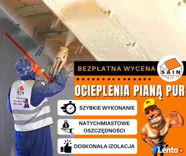 Izolacja piana PUR ocieplenie pianą PUR