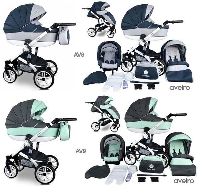 Wózek Dziecięcy Aveiro 4w1 Fotelik Samochodowy Baza Isofix