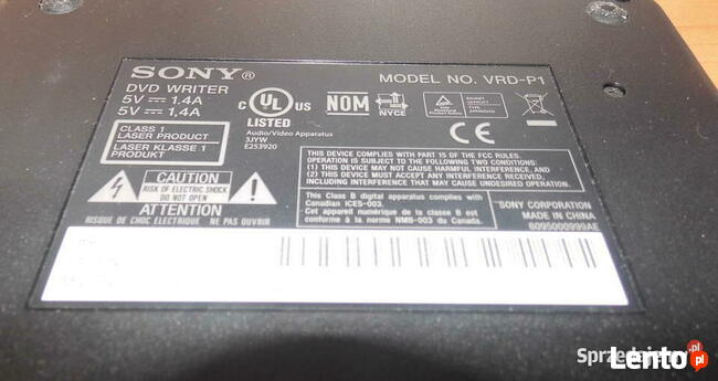 Nagrywarka DVD SONY VRD-P1