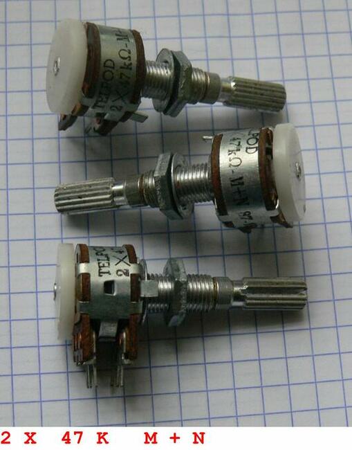 Potencjometry podwójne 2x 47 k