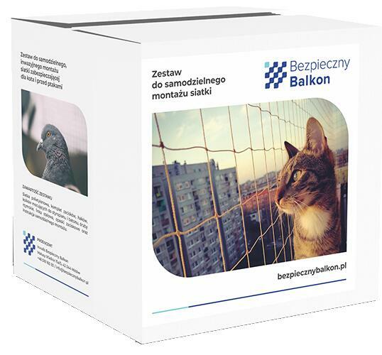 Siatka na balkon dla kota/na gołębie 3x3mZestaw do wiercenia