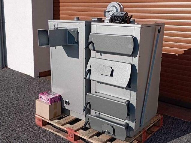 Kocioł piec 12kw 100m2 na drewno węgiel zasypowy NOWY