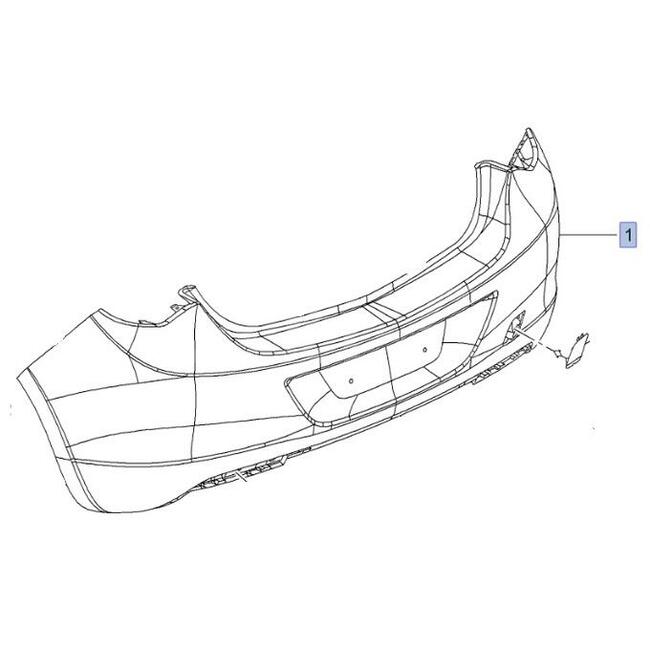 Zderzak tył Opel Astra J 2009-2012