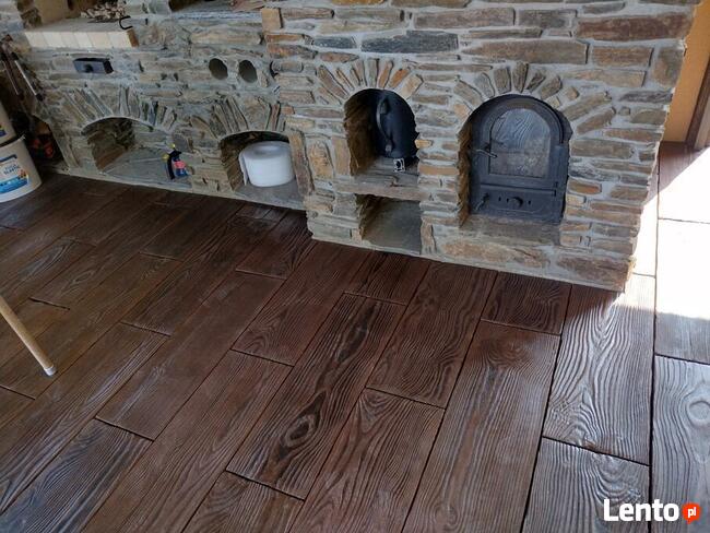 Betonowe drewno- płyty na taras, chodnik...