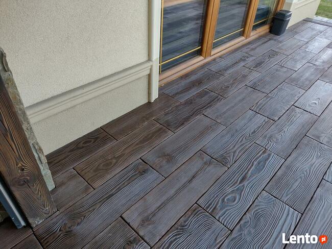 Betonowe drewno- płyty na taras, chodnik...